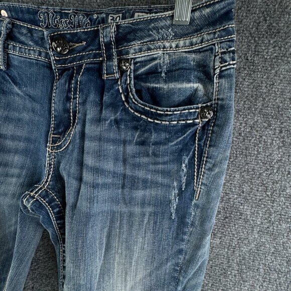 Miss Me Signature Boot Embellished Jeans Size 30x34 JP5853B2 Urban Cotton Blend - Picture 3 of 16